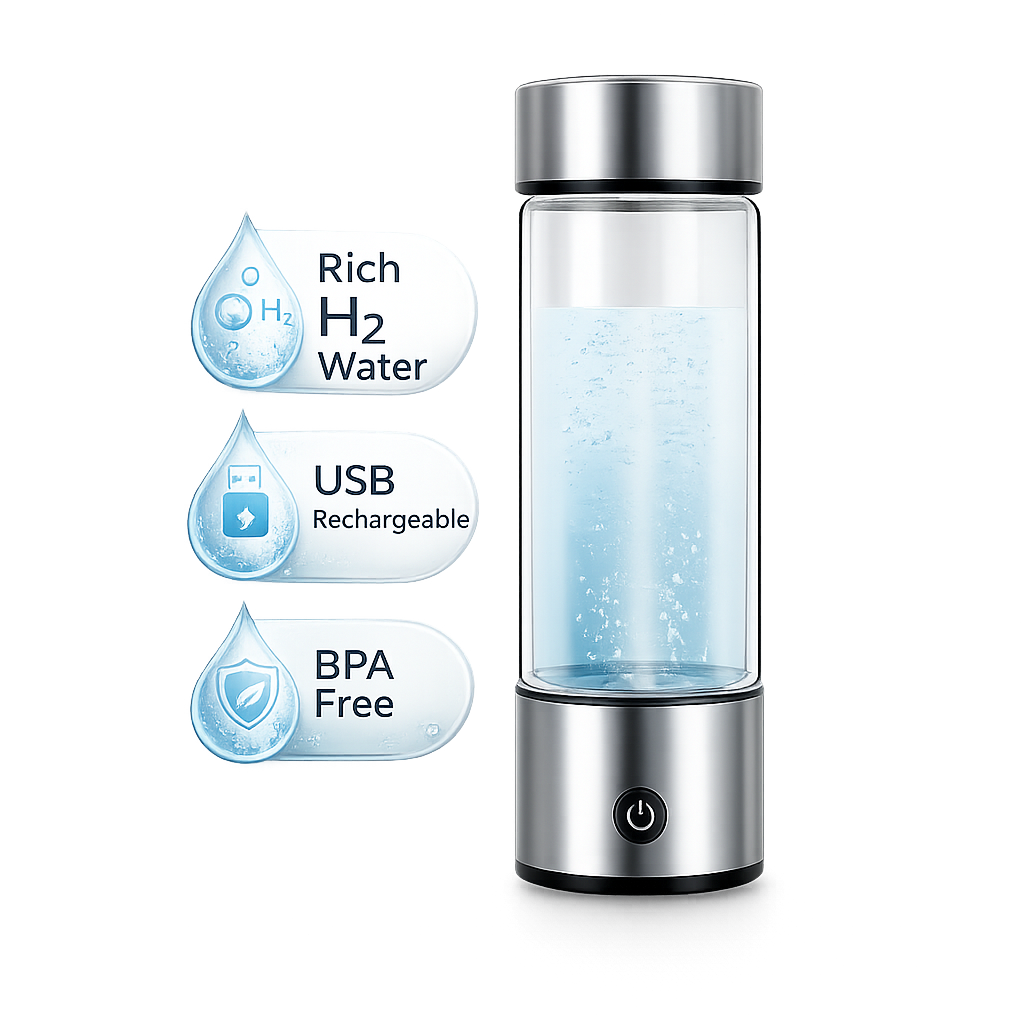 Hydriqa™ - Hydrogen Rich Water Generator Bottle